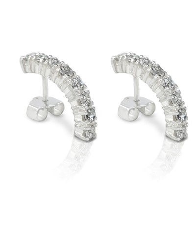 Aretes Tricillo Blanco