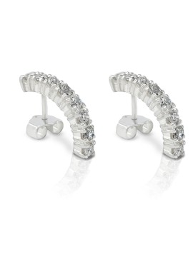 Aretes Tricillo Blanco