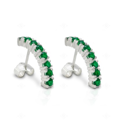 Aretes Tricillo Verde