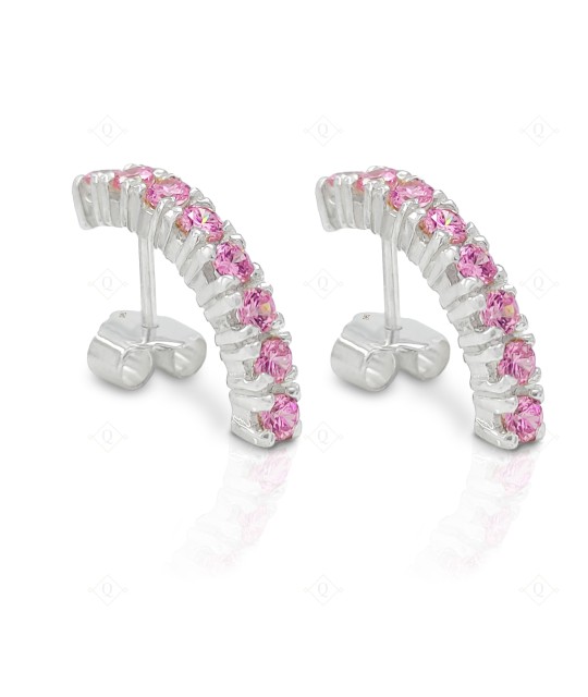 Aretes Tricillo Rosa