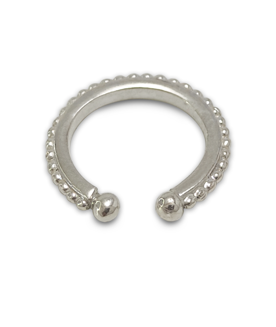 Earcuff Granulado plata 925