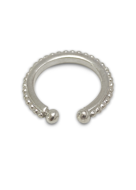 Earcuff Granulado plata 925