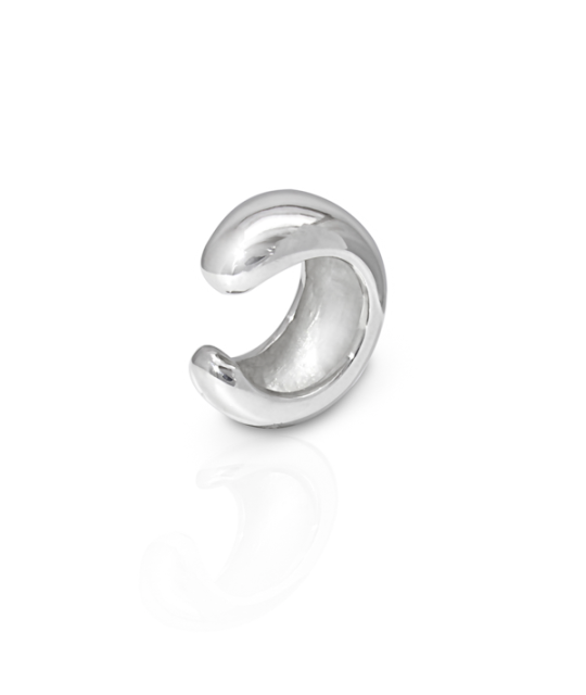 Earcuff domo brillante plata 925