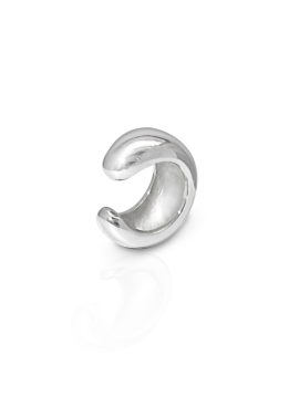 Earcuff domo brillante plata 925