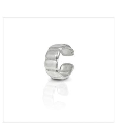 Earcuff rectangulos brillante plata 925