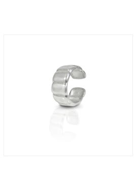 Earcuff rectangulos brillante plata 925