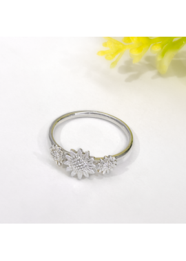 Anillo girasoles sutil plata 925