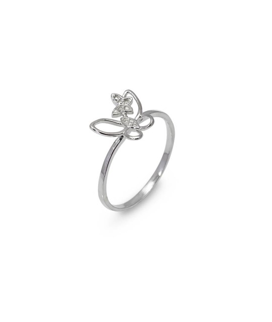 Anillo sutil mariposa plata 925