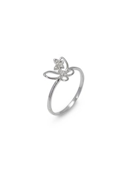 Anillo sutil mariposa plata 925