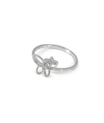 Anillo sutil mariposa plata 925