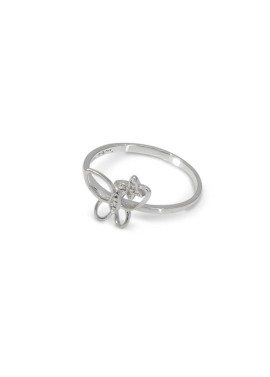 Anillo sutil mariposa plata 925