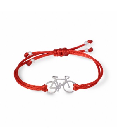 Pulsera bici plata 925 hilo...