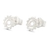 Aretes topo piñón pequeño plata 925.